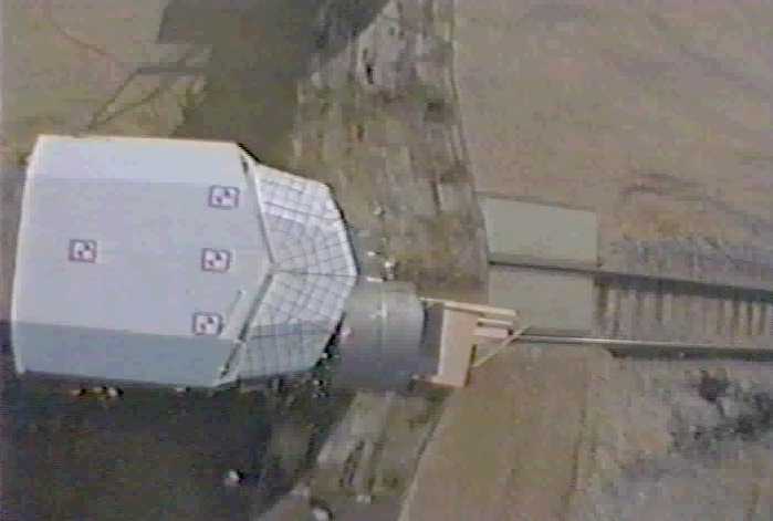 Locomotive impacting coil of steel.